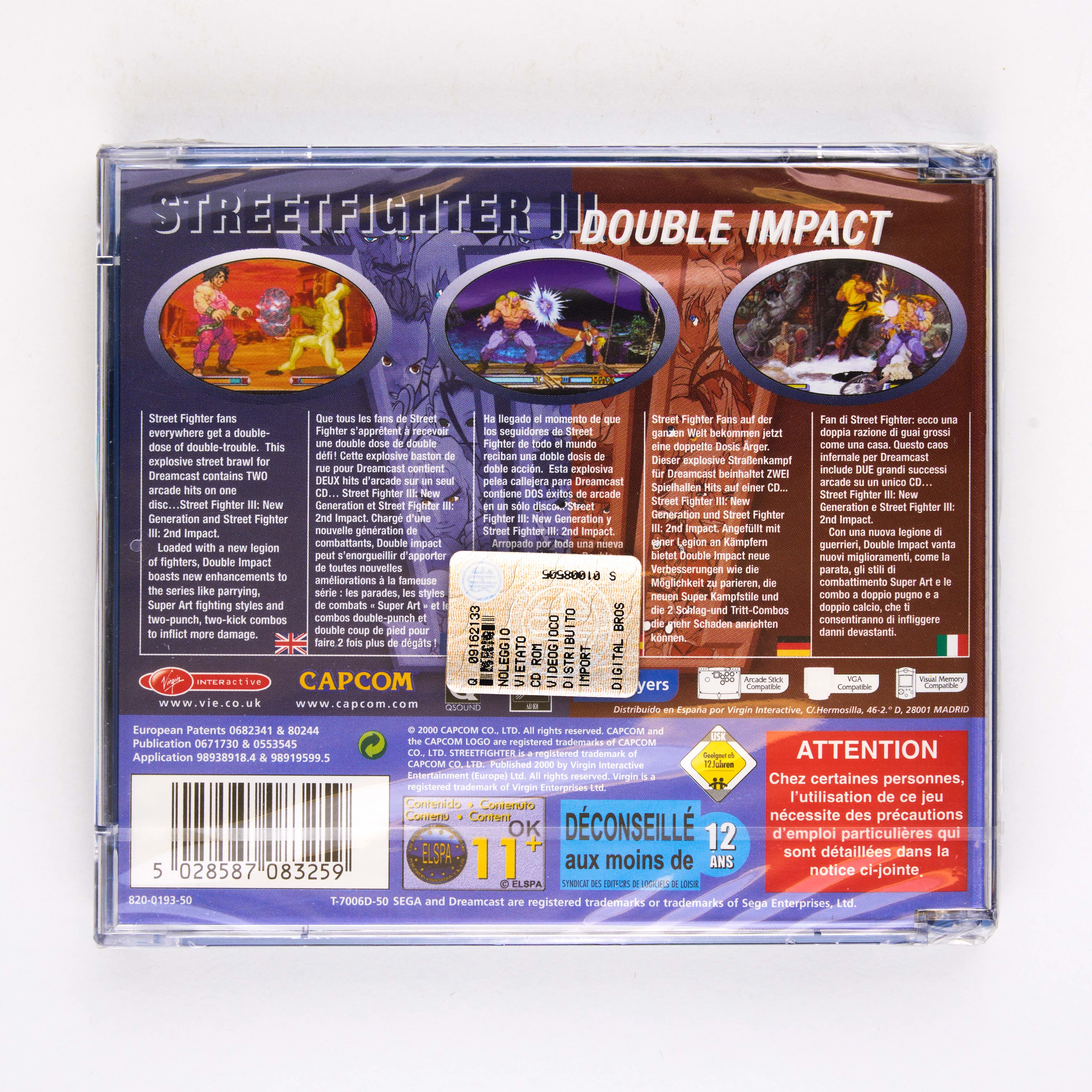 SEGA - Street Fighter III Double Impact - Dreamcast - Sealed - Image 2 of 2