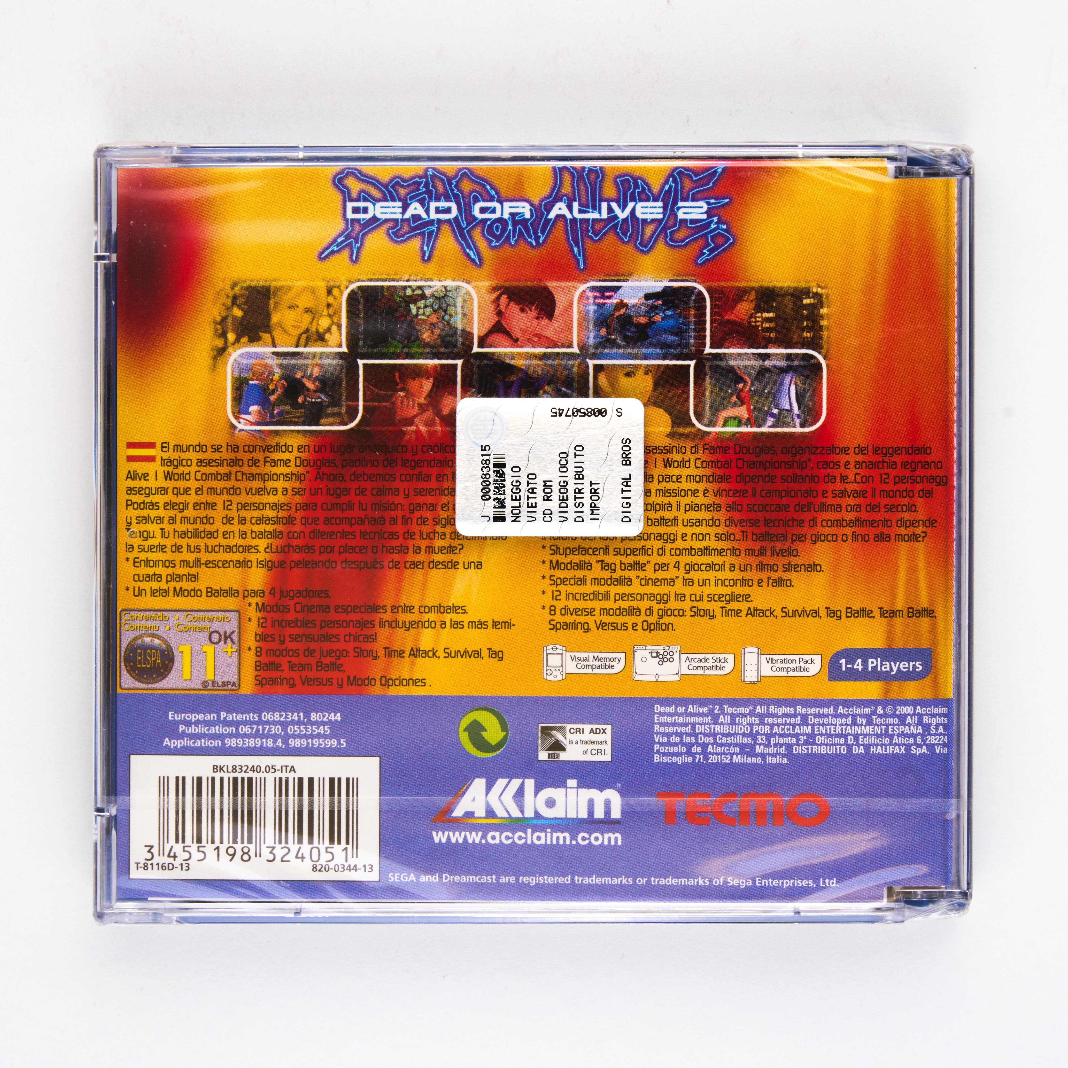 SEGA - Dead or Alive 2 - Dreamcast - Sealed - Image 2 of 2