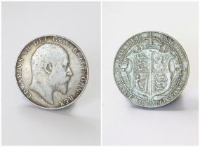 EDWARD VII HALF-CROWN.