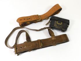 GERMAN 19thC. AMMUNITION POUCH ETC.