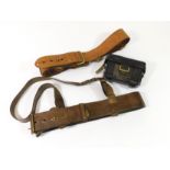 GERMAN 19thC. AMMUNITION POUCH ETC.