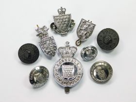 CORNWALL CONSTABULARY CAP BADGE ETC.