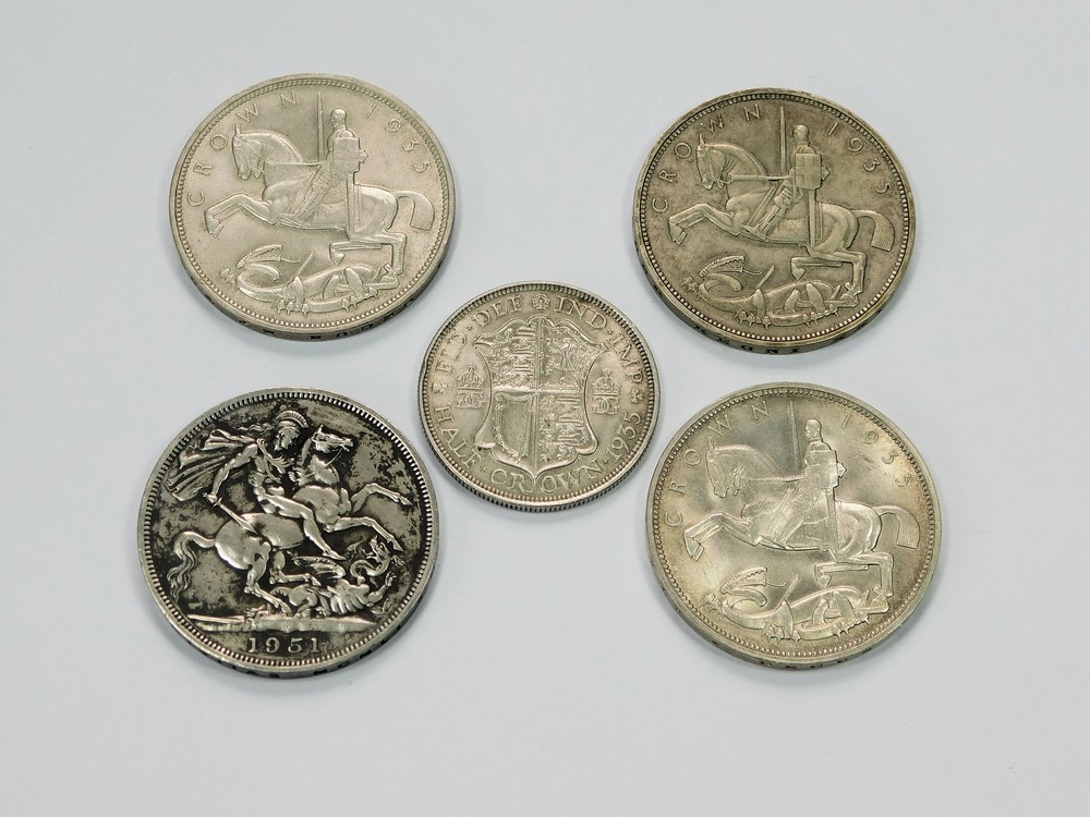 GEORGE V 1935 CROWNS ETC. - Image 2 of 3