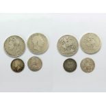 GEORGIAN SHILLING & CROWNS ETC.