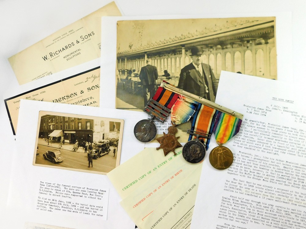 BOER WAR & WWI MEDALS ETC. - Image 3 of 3