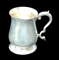 A George III silver tankard, with later inscription 'Margaret Fenwick from her Godmother Isabel