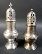 Two Edwardian and later sugar sifters, comprising an Edwardian sugar sifter, C H & Co Chester
