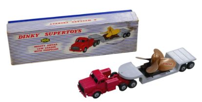 A Dinky Supertoys 986 Mighty Antar Low Loader with propeller, together with original box.