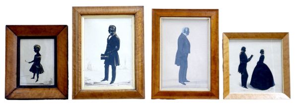 Henry Albert Frith (British, act.1837-1854) two silhouette portraits, comprising a full length