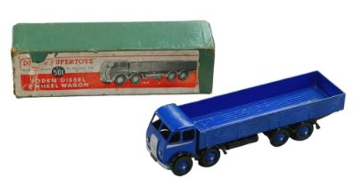 A Dinky Supertoys No. 501 Foden Diesel Wagon in blue, with original dark green box.