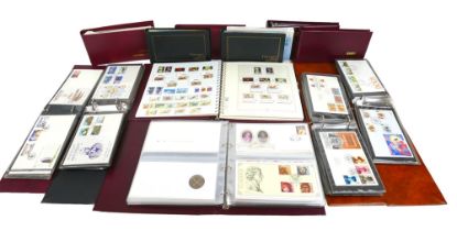 A collection Royal Mail first day covers and royal commemorative coins, 1970’s onward, including