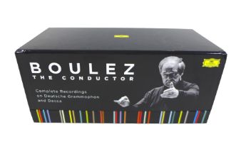 Boulez The Conductor: Complete Recordings, 83 CDs plus 4 Blu-Ray discs, in presentation box.