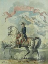 After Carle Vernet (French, 1758-1836): 'Campagnes D'Italie Napoleon le Grand' hand coloured print