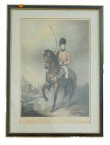 A coloured print after A W Devis of Alexander Sinclair Gordon Esq Captain and Adjutant of the