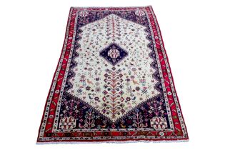 A Shiraz rug, 215 by 127cm.