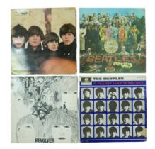 Four 1960s Beatles vinyl LPs, comprising Sgt. Pepper's Lonely Hearts Club Band, PMC 7027, side 1 XEX