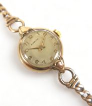 A Marvin 9ct gold lady's cocktail watch, with Arabic dial, 9ct gold case and bracelet, 13.6g