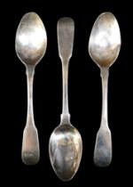 Three Georgian Scottish silver spoons, one AW, Edinburgh 1825, two APL 1827, 1.5toz. (3)