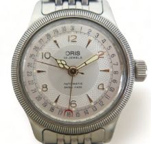 An Oris stainless steel automatic Big Crown Pointer calendar wristwatch, with part Arabic hour