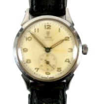 A Tudor Oyster stainless steel gentleman's wristwatch, ref 4540, circa 1950s, circular cream dial