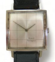A Girard-Perregaux gentleman stainless steel manual wind wristwatch with a 25mm square dial on a