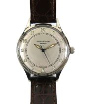 A vintage Jaeger LeCoultre stainless steel cased gentleman's automatic wristwatch, circa 1950s, with