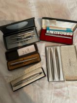 Collection of boxed Parker pen sets