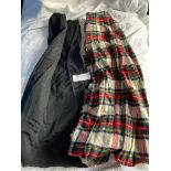 A kilt and black vintage skirt
