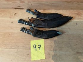 3 Kukri knives