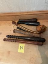 Truncheons and clubs x 7