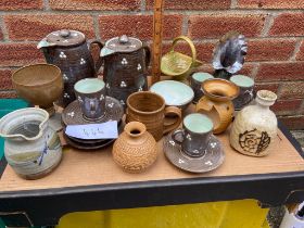 Studio pottery part coffee set etc