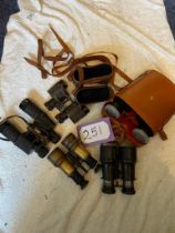 Binoculars and cases