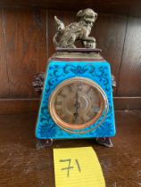 Bobby Jannings, Ipswich dial, oriental style ceramic clock 11inches height