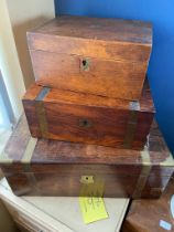 3 19th Century writing boxes a/f