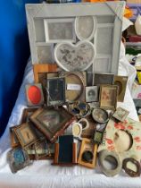 Silver photo frame, alpaca and other frames etc