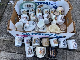 Royal commemorative mugs, cups and plates