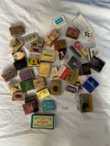Collection of match boxes, cigarette boxes etc