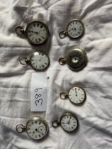 6 silver pocket watches and a J W Benson pocket watch a/f