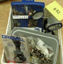 Dremel Accessories and 2 small battery lamps