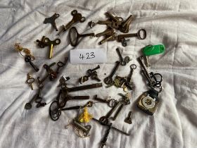 A collection of clock and other keys