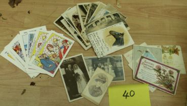 Various Vintage Postcards, Xmas Card, etc.