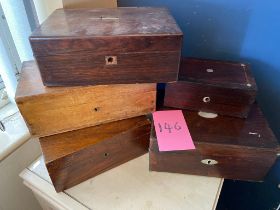 5 Assorted jewellery boxes a/f