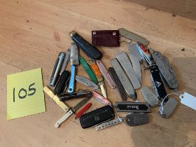 Various pocket knives