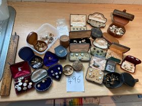 Collection of cased dress studs and others boxed