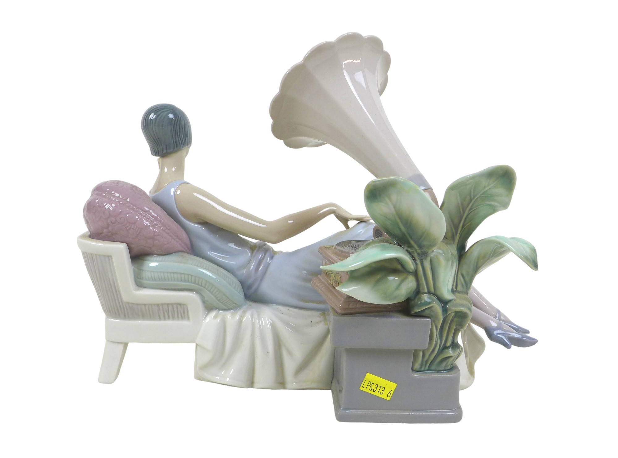 Three 1920s style Lladro lady figurines, comprising 'Lady Grand Casino', #5175, 34.5cm high; ' - Image 13 of 14