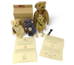 Collection of Steiff Club Collection Bears, comprising of two Steiff Club jubilee 2002 bears, both