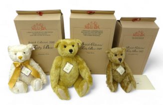 Three Steiff British Collectors Bears, comprising of British Collectors 2000 Teddy Bear to celebrate