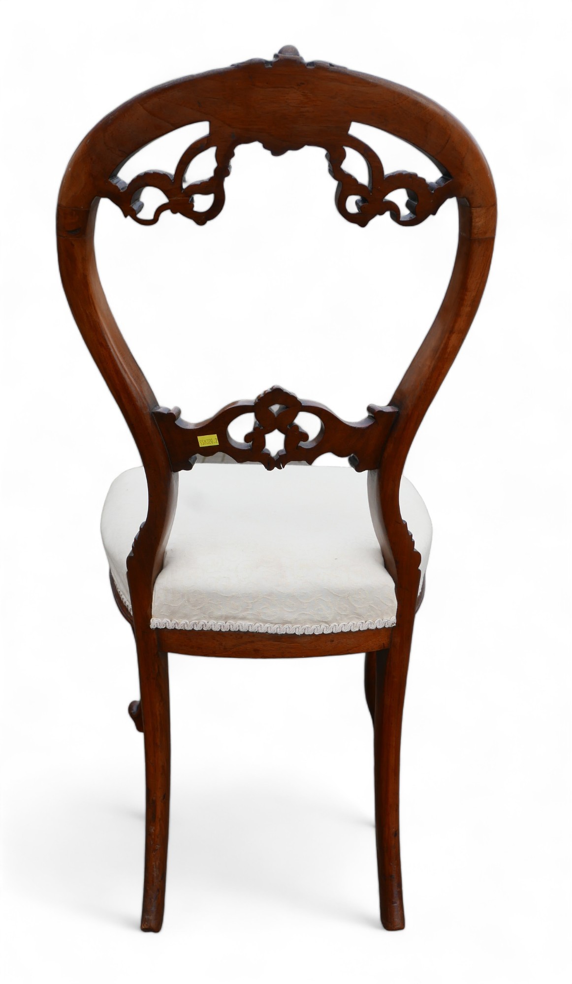 A set of six Victorian dining chairs, the balloon back and middle rail carved with foliage - Image 11 of 12