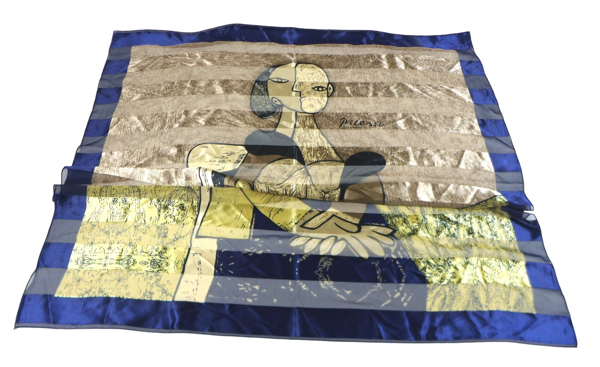 A collection of six vintage scarves, including a silk Chanel scarf 132 by 132cm, Christian Dior - Image 12 of 17