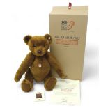 Steiff 55 PB 1902 replica, 55cm brown mohair bear with posable limbs, limited edition of 7,000